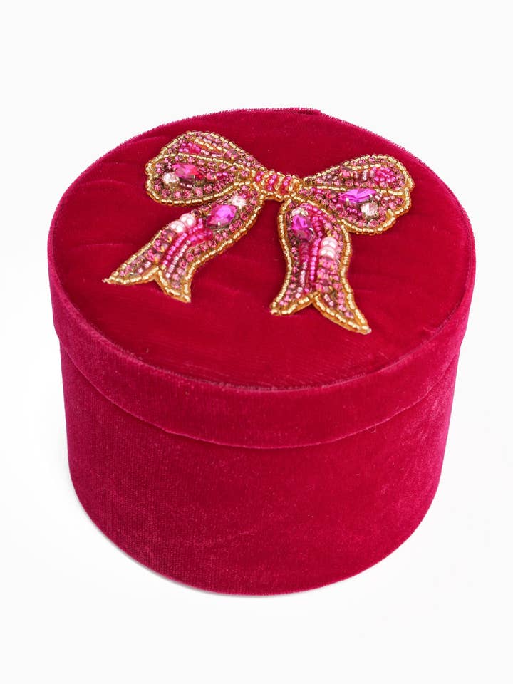 PINK BOW ROUND BOX for wholesale by My Doris
