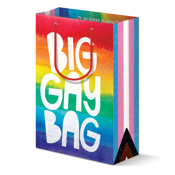 The Noble Paperie - Wholesale Gift bag - Big Gay Bag LGBTQIA+ Trans Queer Pride | Luxury Gift Bag