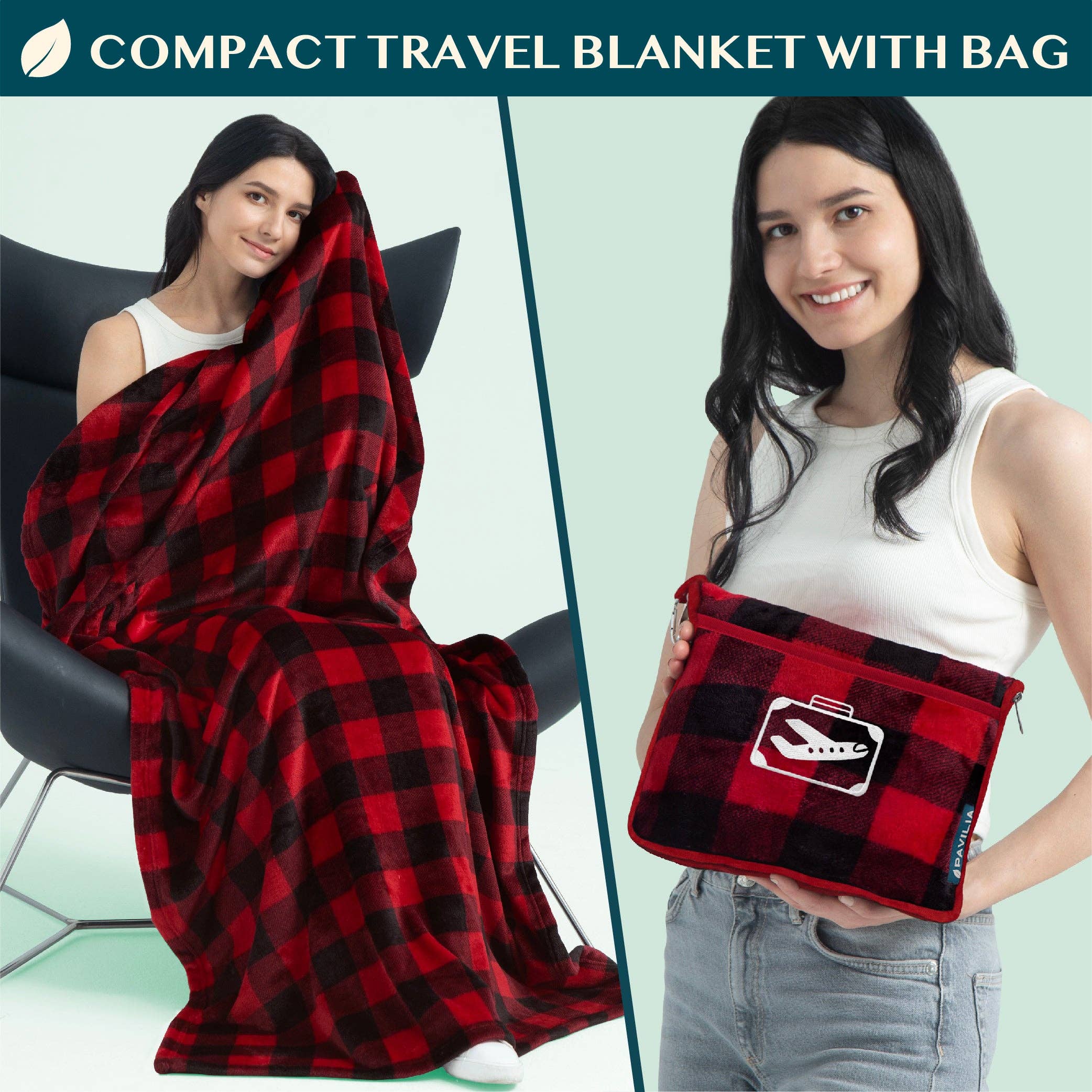 Pavilia - Wholesale Travel Blanket - Airplane Fleece Travel Blanket Pillow30