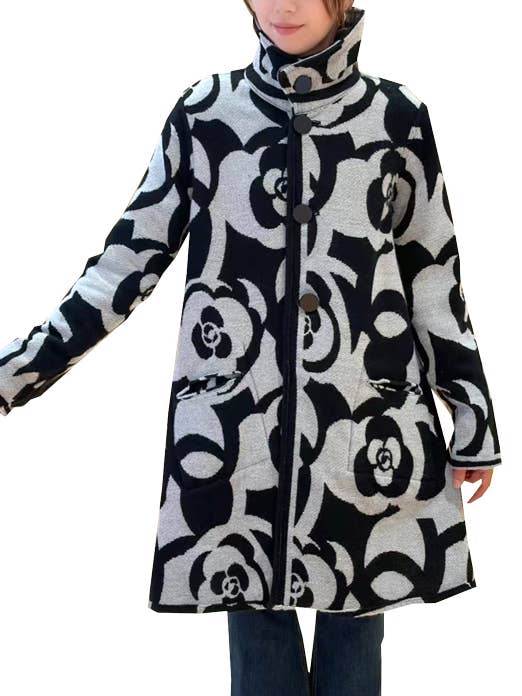 Zwart/witte omkeerbare jas — Moon Rose Collection voor wholesale door Winding River