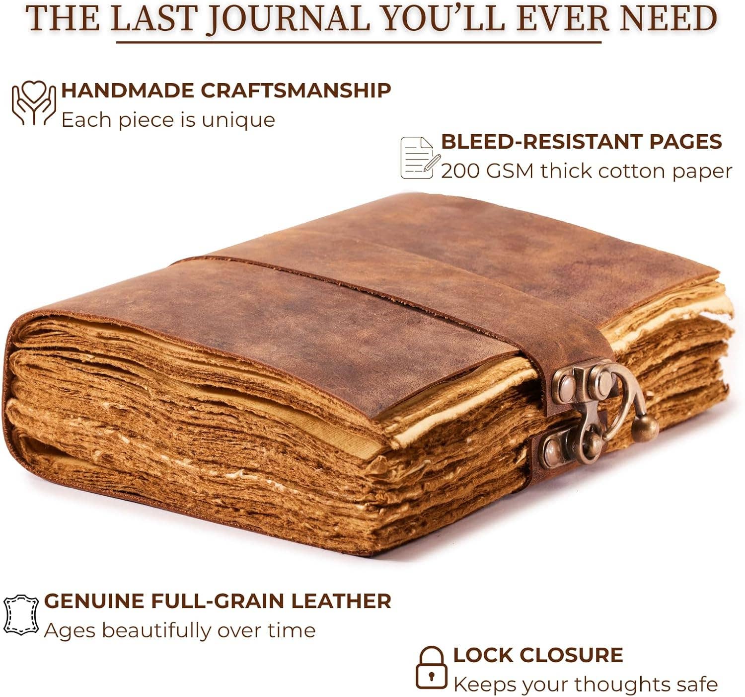 Exclusive Art Inc - Wholesale Journal/Diary - Handmade Real Leather Journal with Belt Closure – Vintage 4