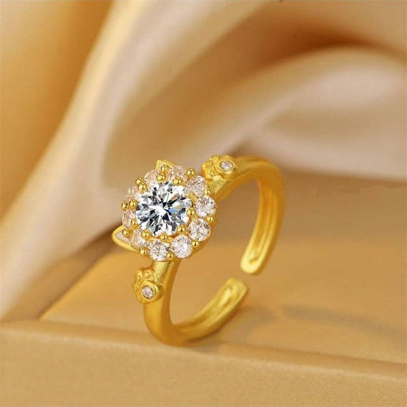 Perimade & Co. LLC - Wholesale Multi-Stone Ring - Cute Cat Anxiety Fidget Spinner Band Ring in Solid Coppper