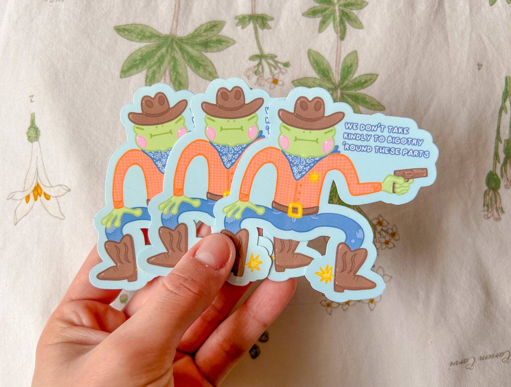 Hollandaize Art – Adesivo por atacado – Pride Cowboy Frogs | Não levamos gentilmente ao bigotry Sticker14
