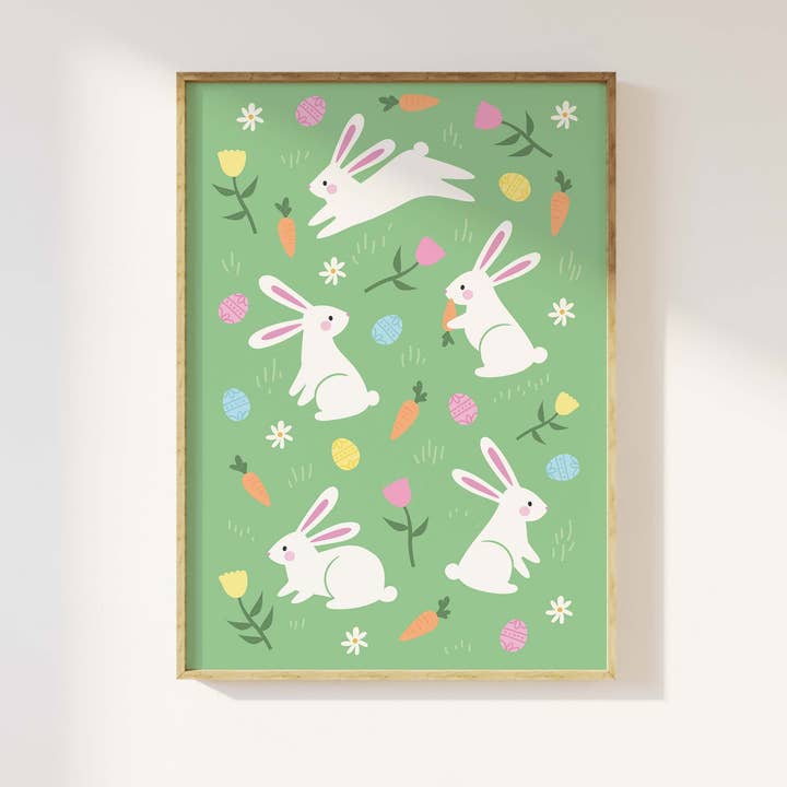 Stampa Giardino del Coniglietto Pasquale per la vendita all'ingrosso da parte di April Lane Art