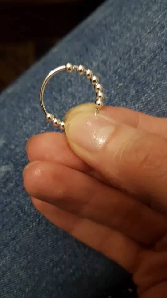 Yourself Expression - Vente Anneau/bague à empiler - Bague Abacus Anxiety Fidget en argent sterling1