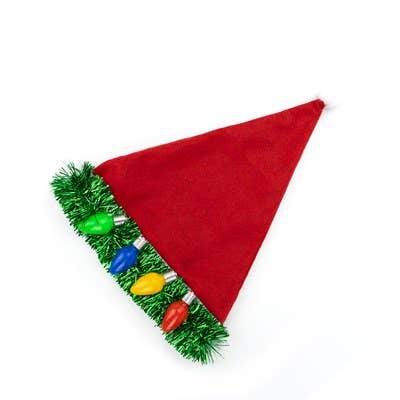 DM Merchandising - Wholesale Santa Hat - Uncle Bob's Tacky Tinsel Light-Up Santa Hat1
