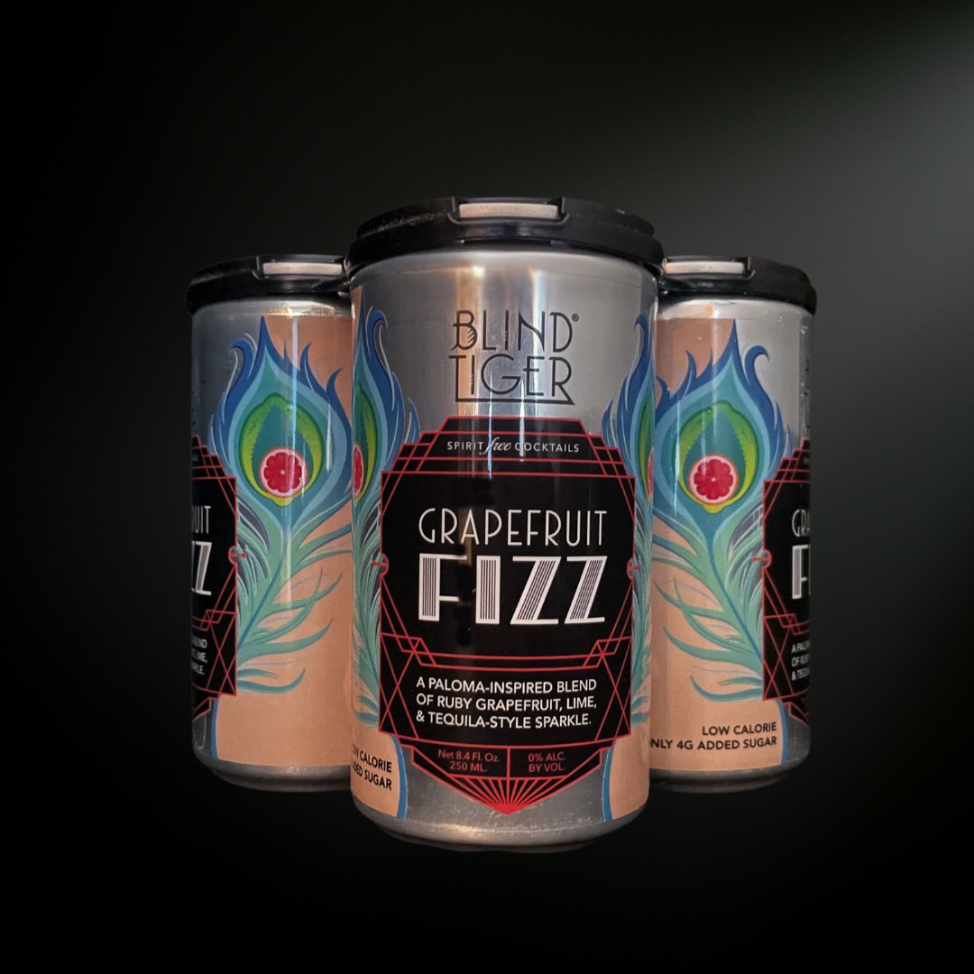 Blind Tiger Spirit-Free Cocktails – wholesale Non-alcoholic aperitif/mocktail – Grapefruit Fizz Non-Alcoholic Cocktail - ONLY 30cal; 4gcarb1