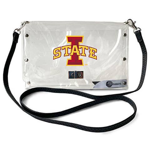 NCAA Iowa State Cyclones Clear Envelope Purse for wholesale by Little Earth Productions