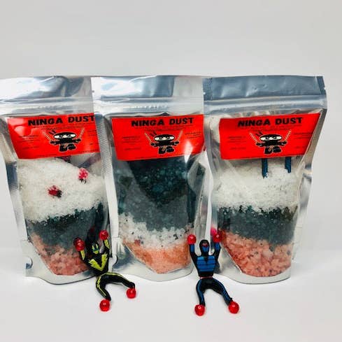 NINGA DUST BATH SALT for wholesale by After Midnight Soap Company