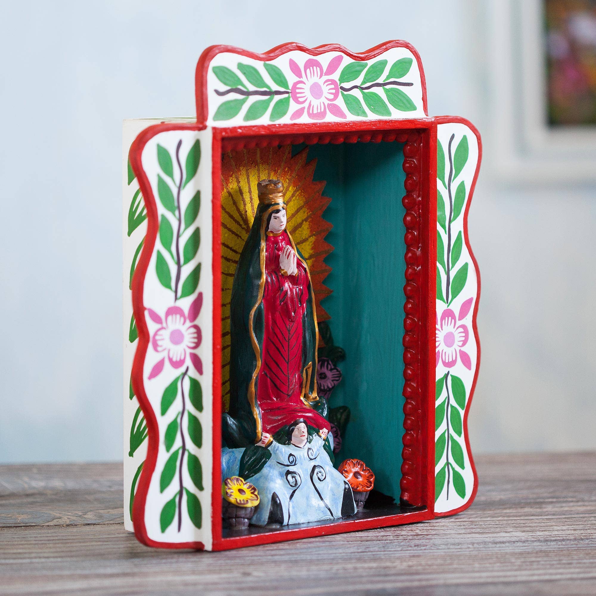 Multicolor Novica Handmade Mary Wood Retablo for wholesale on Faire2