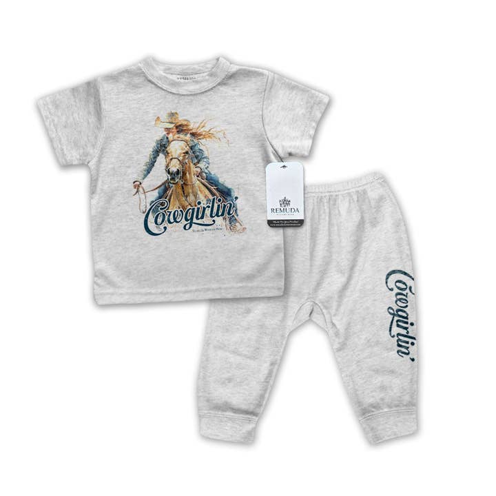 Cowgirlin' - Pyjama 2 pièces western pour bébé pour la vente par Remuda Western Wear