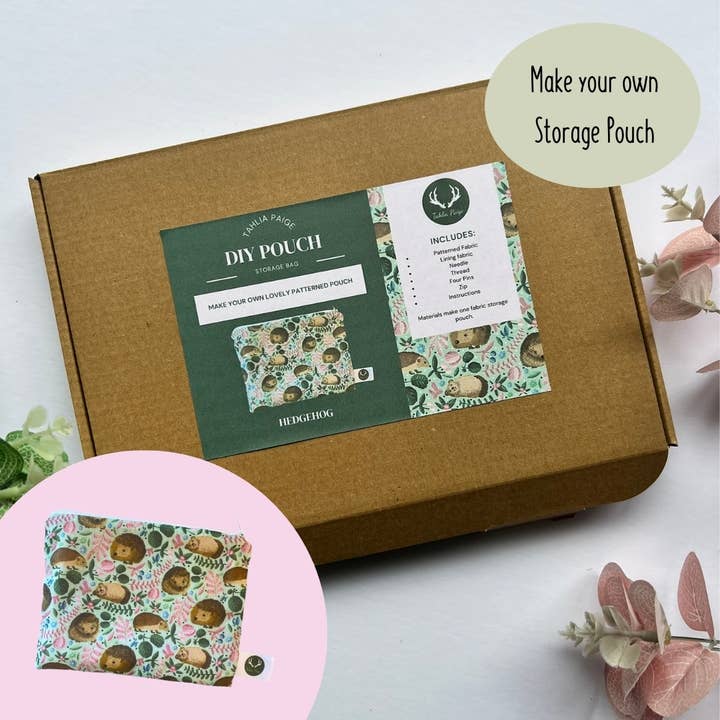 DIY Hedgehog Pouch Craft Kit for wholesale by Tahlia Paige