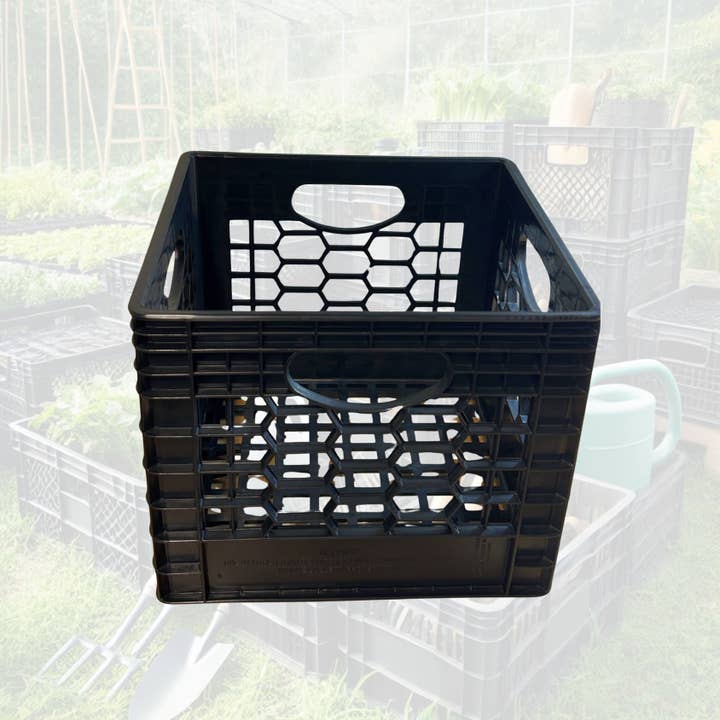 FLI Products - Wholesale Storage Bin - CrateMate Heavy-Duty 24QT 18.75" x 13" x 11" Black Milk Crate for Storage, Organization & DIY | Perfect for Home, Camping, Worksite, & More - USA Made, Stackable, Durable6