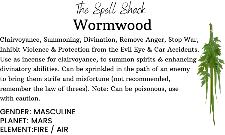 Witchuals - Rituals & Spellwork Apothecary - Wholesale Meditation Supplies - Wormwood1