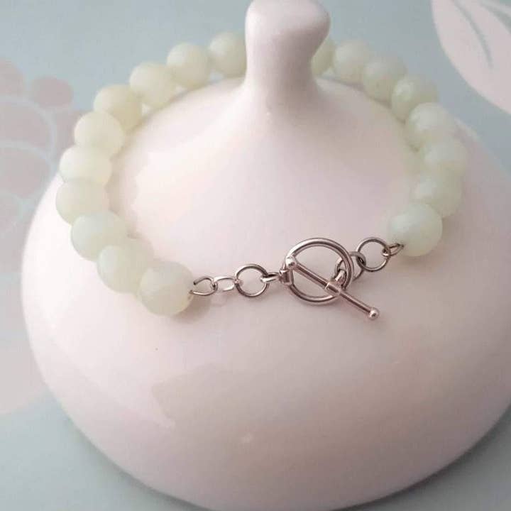 Sterling zilveren groene jade armband voor wholesale door Sophellie Jewellery