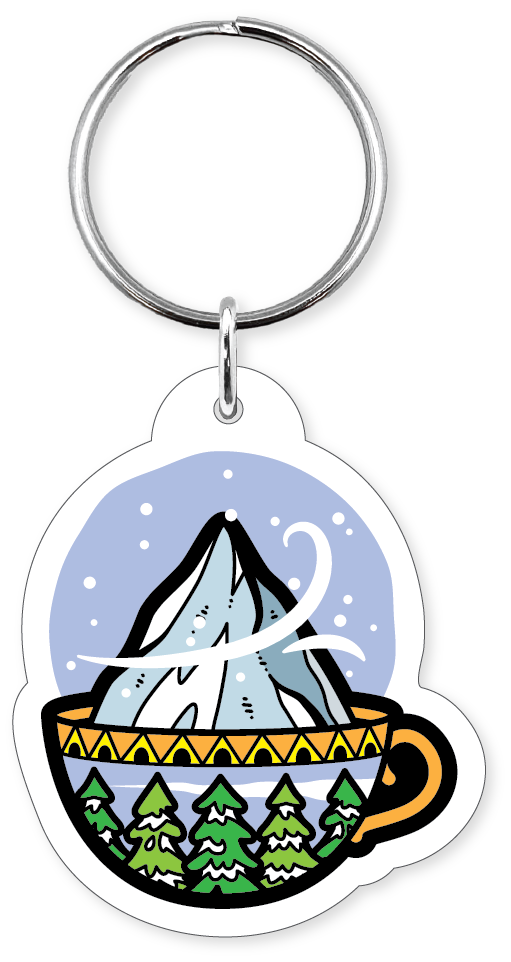 Morris Magnets – wholesale Keychain – Unisex – Keychain - Tea Cup Snow Globe1
