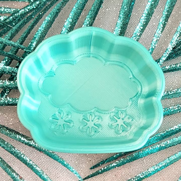 Moule à bombe de bain MINI Christmas SNOW CLOUD - Moule imprimé 3D pour la vente par Ocean Moulds