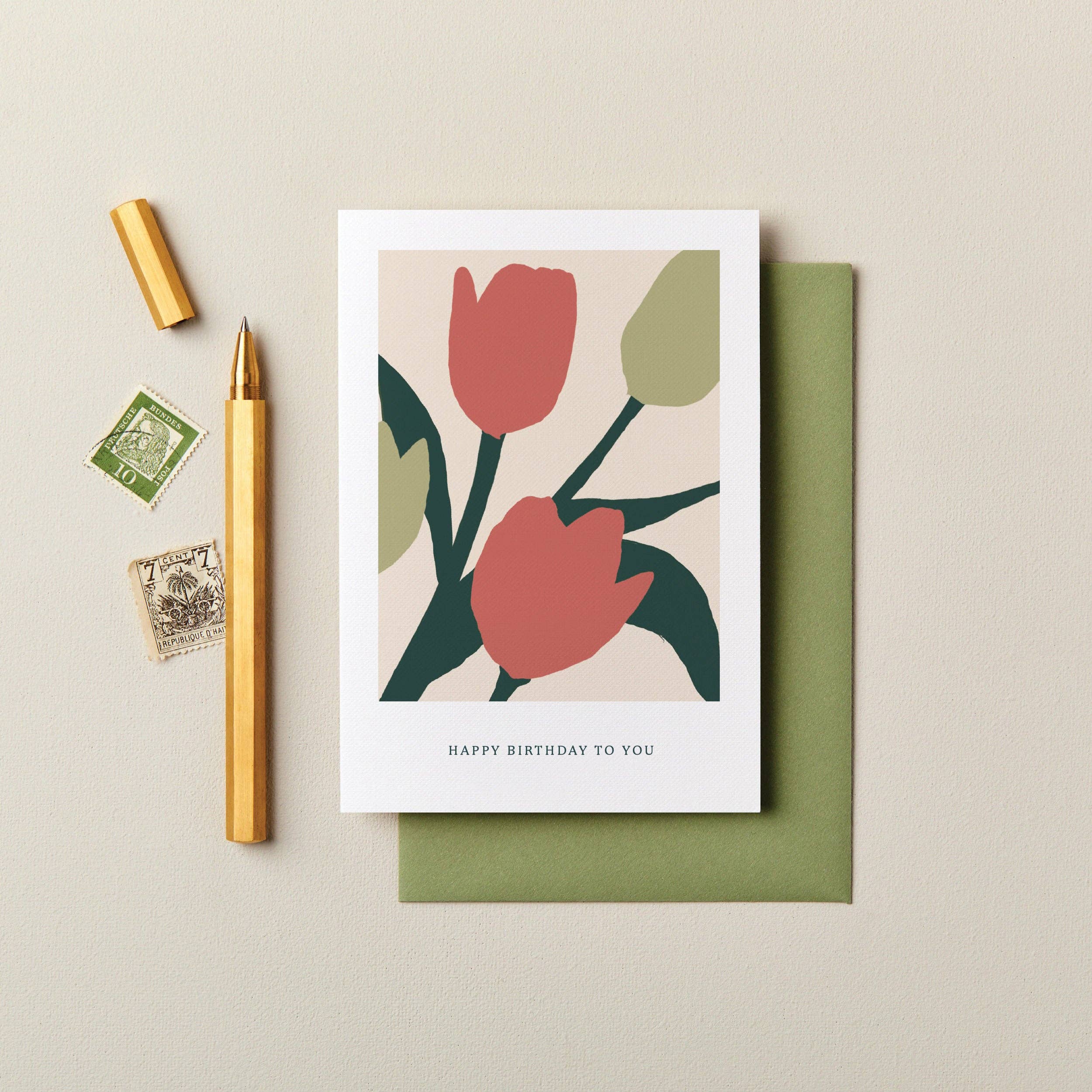 Ink & Bloom - Wholesale Birthday Card - Happy Birthday To You Tulips Floral Blooms Card