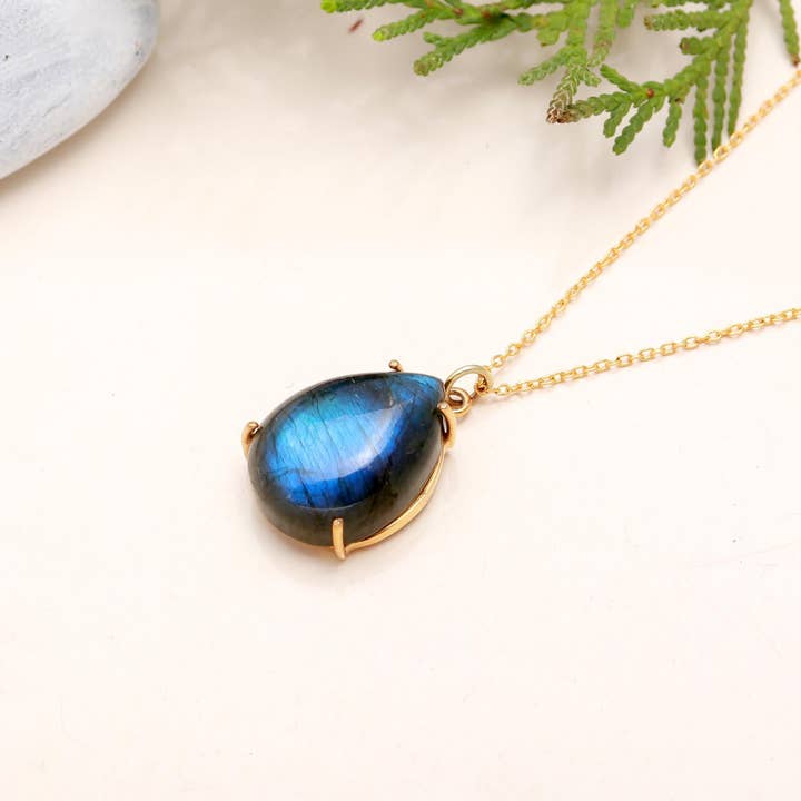 Labradorite Teardrop Cabs Pendent for wholesale by K D Jewels
