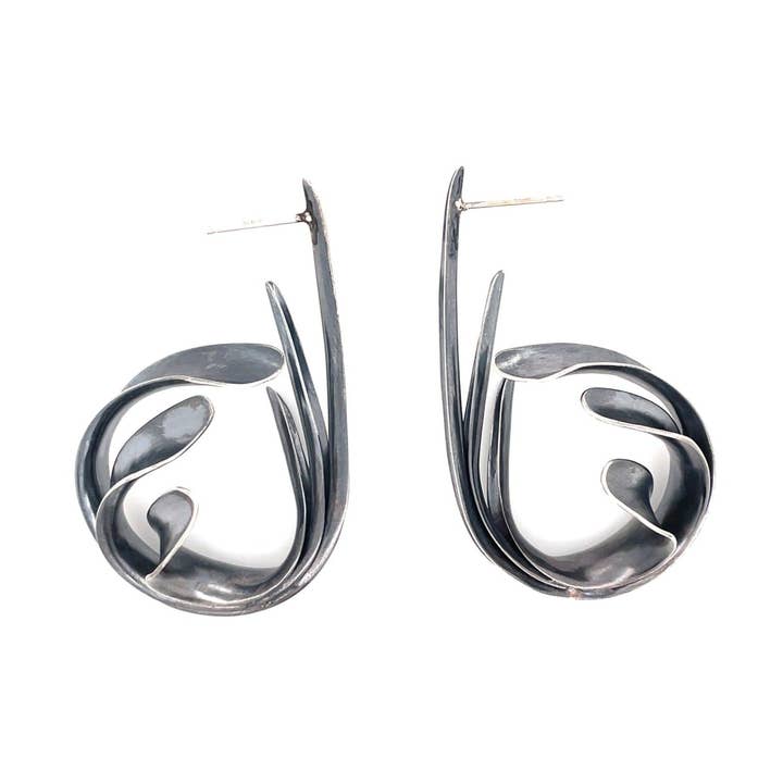 Swan Feather Earrings #253 for wholesale by Pattie Parkhurst Jewelry