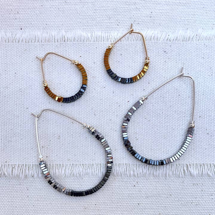 MOSAIC Ovaline Pärlörhängen för wholesale av Hoops by Pliers & String