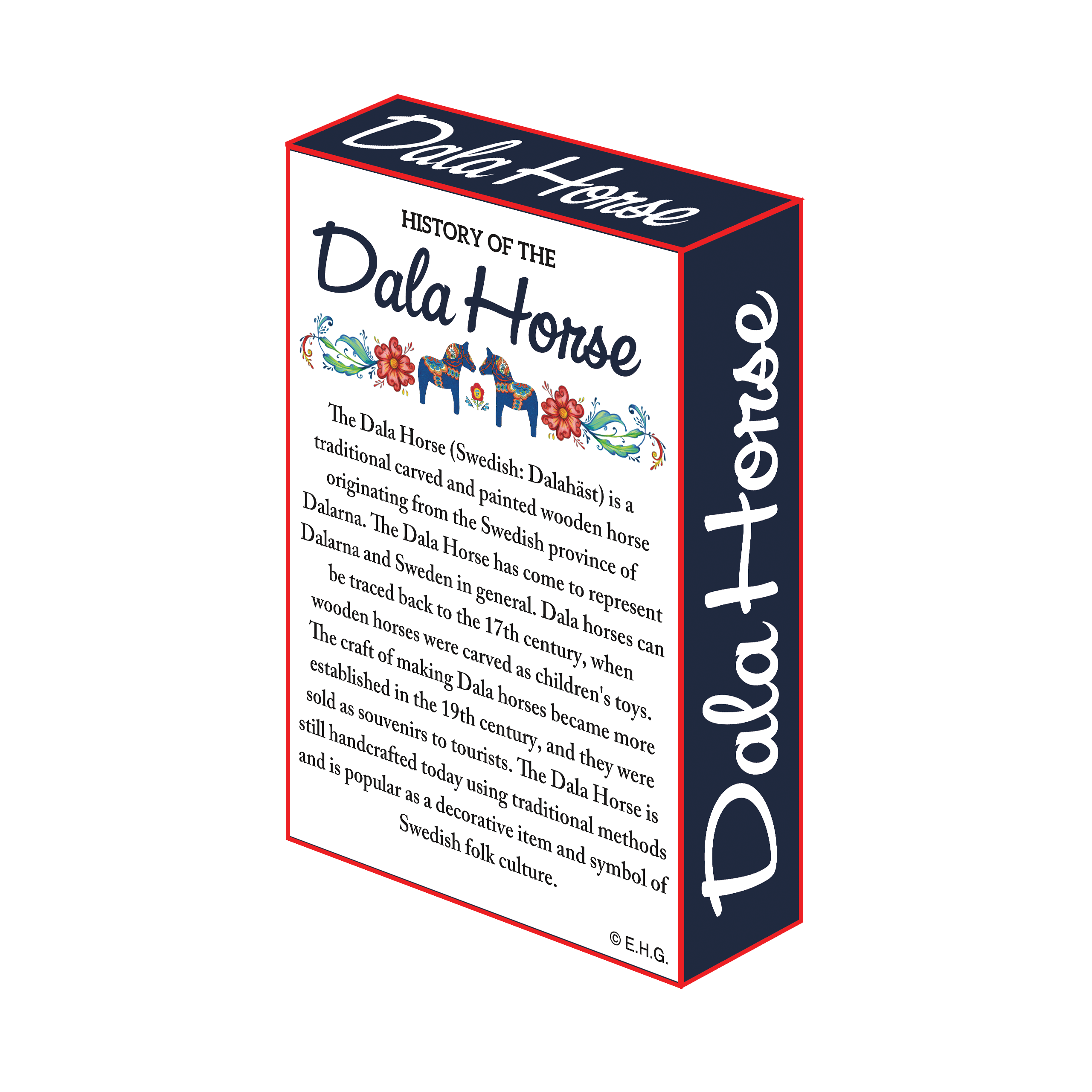 European Heritage Gifts - Wholesale Playing Cards - Swedish Dala Horse Design Deck of Playing Card1