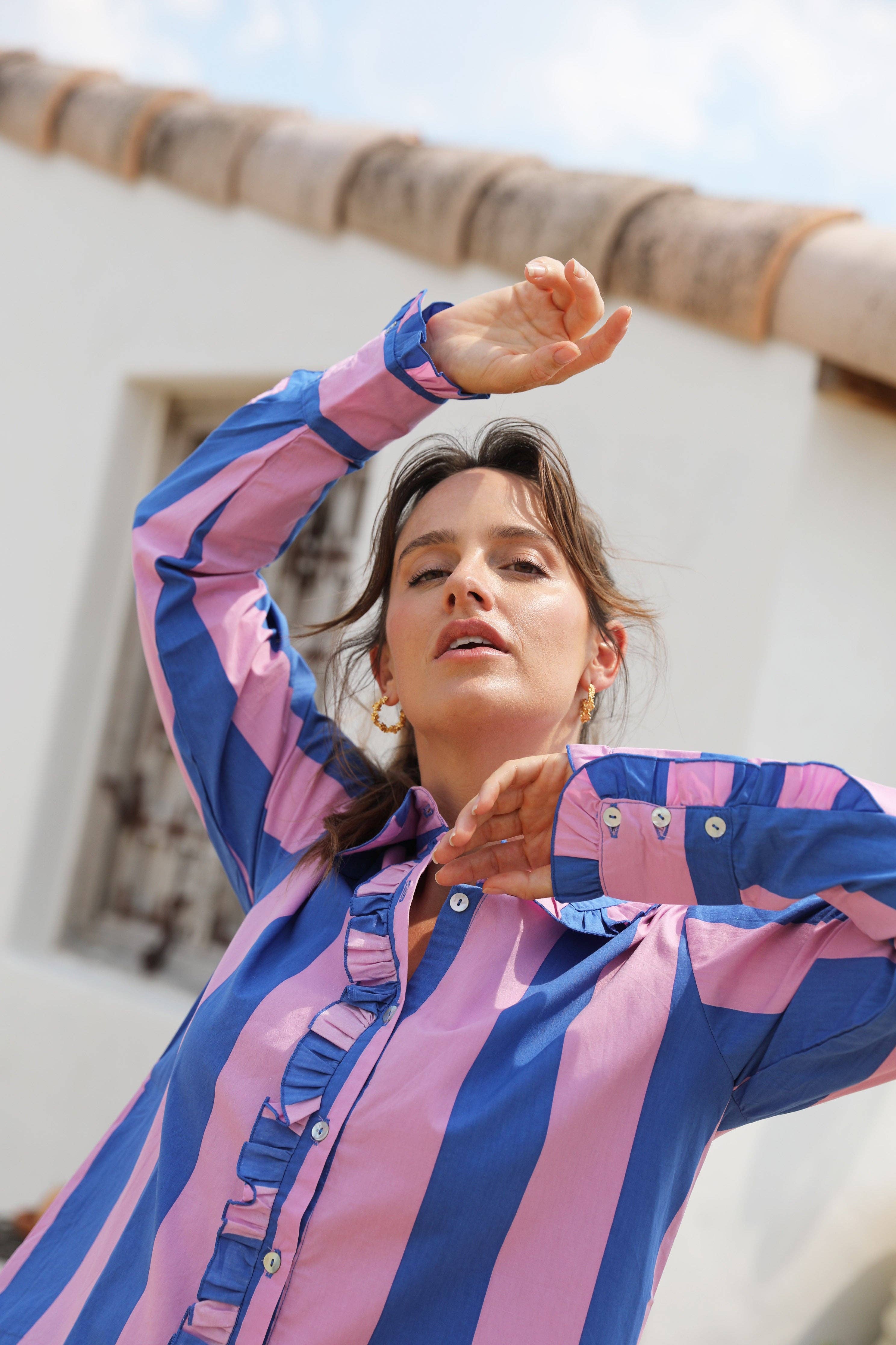 Frank & Dollys - Wholesale Button Down Shirt - Women's - Paloma Shirt - Marino11