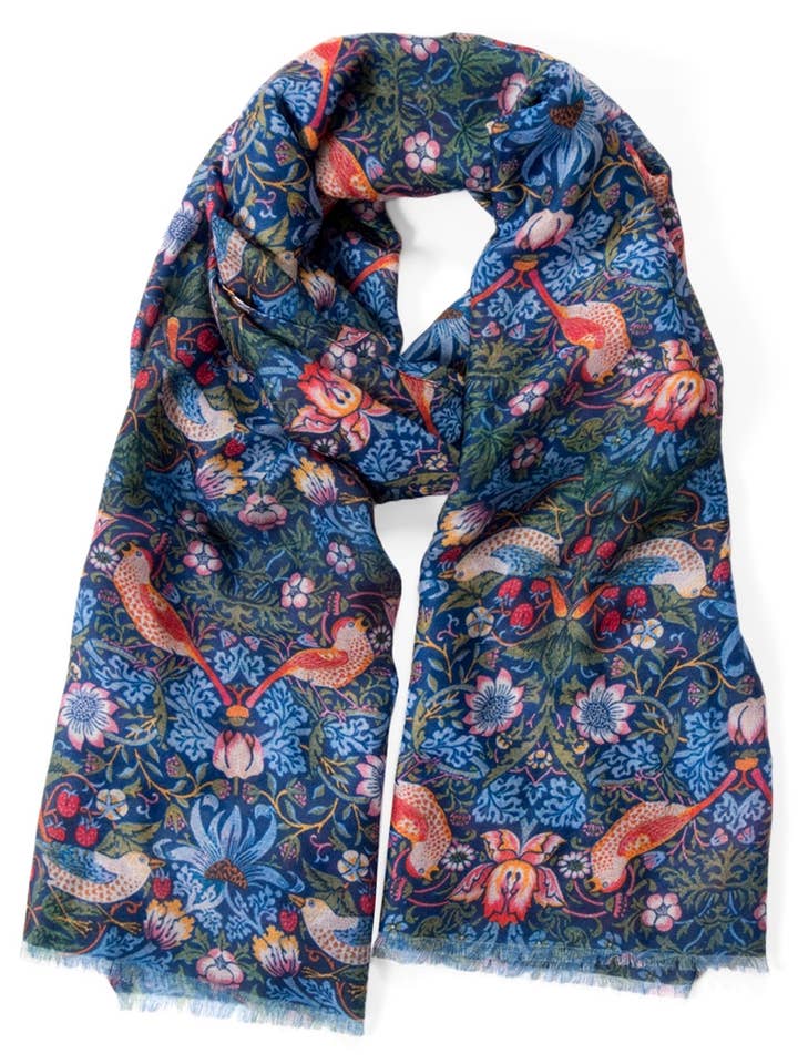 Strawberry Thief / William Morris Scarf for wholesale by Value Arts