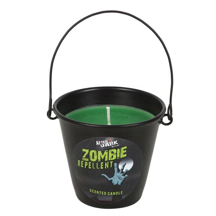 Something Different Wholesale - Wholesale Jar/Filled Candle - Zombie Repellent Gothic Halloween Candle Bucket1
