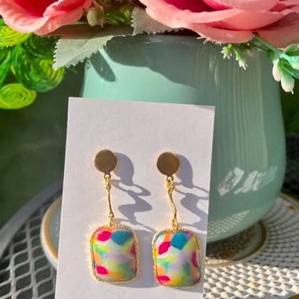 Colorful small squares J25 for wholesale by WEARABLES BY B LLC