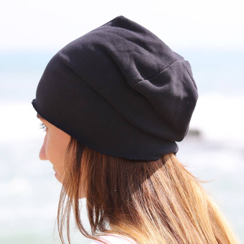 Purple Sardine - Vendita all'ingrosso Berretto - Donna - 481 Berretto in tessuto felpa nera, berretti personalizzabili3