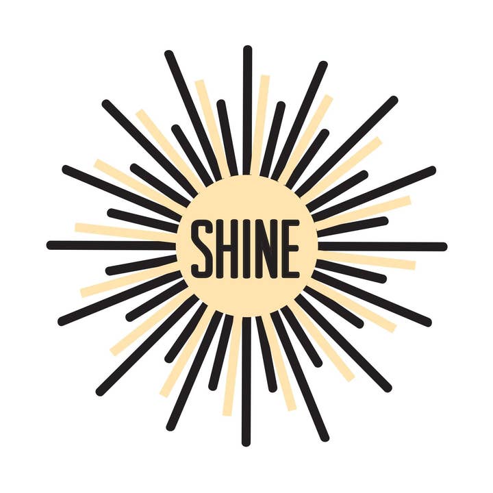 Shine (sort) Manifestation Tattoo for engroshandel hos Conscious Ink