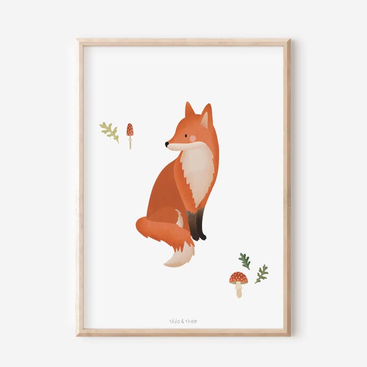 Tilda&Theo – wholesale Poster – Barnrum affisch - räv0