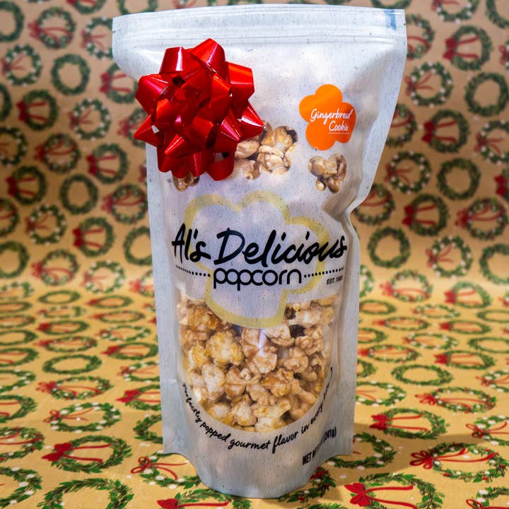 Gingerbread Popcorn - 8.5oz for wholesale by Al's Delicious Popcorn