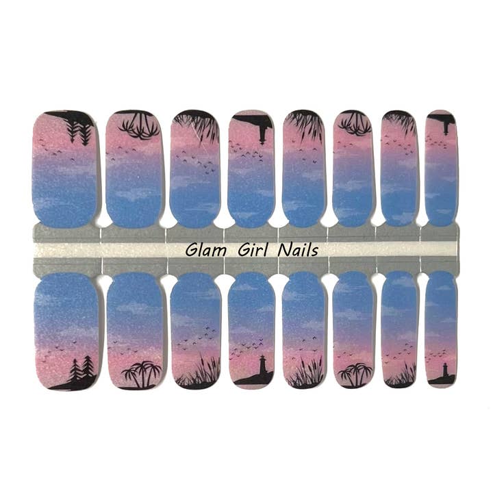 Bandes de vernis à ongles Beach Sunset pour la vente par Glam Girl Nails