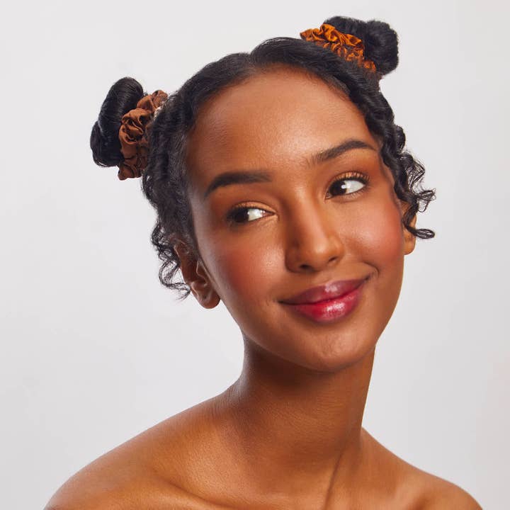 KITSCH - Wholesale Scrunchie - Women's - Satin Petite Scrunchies 5pc Set- Sedona1