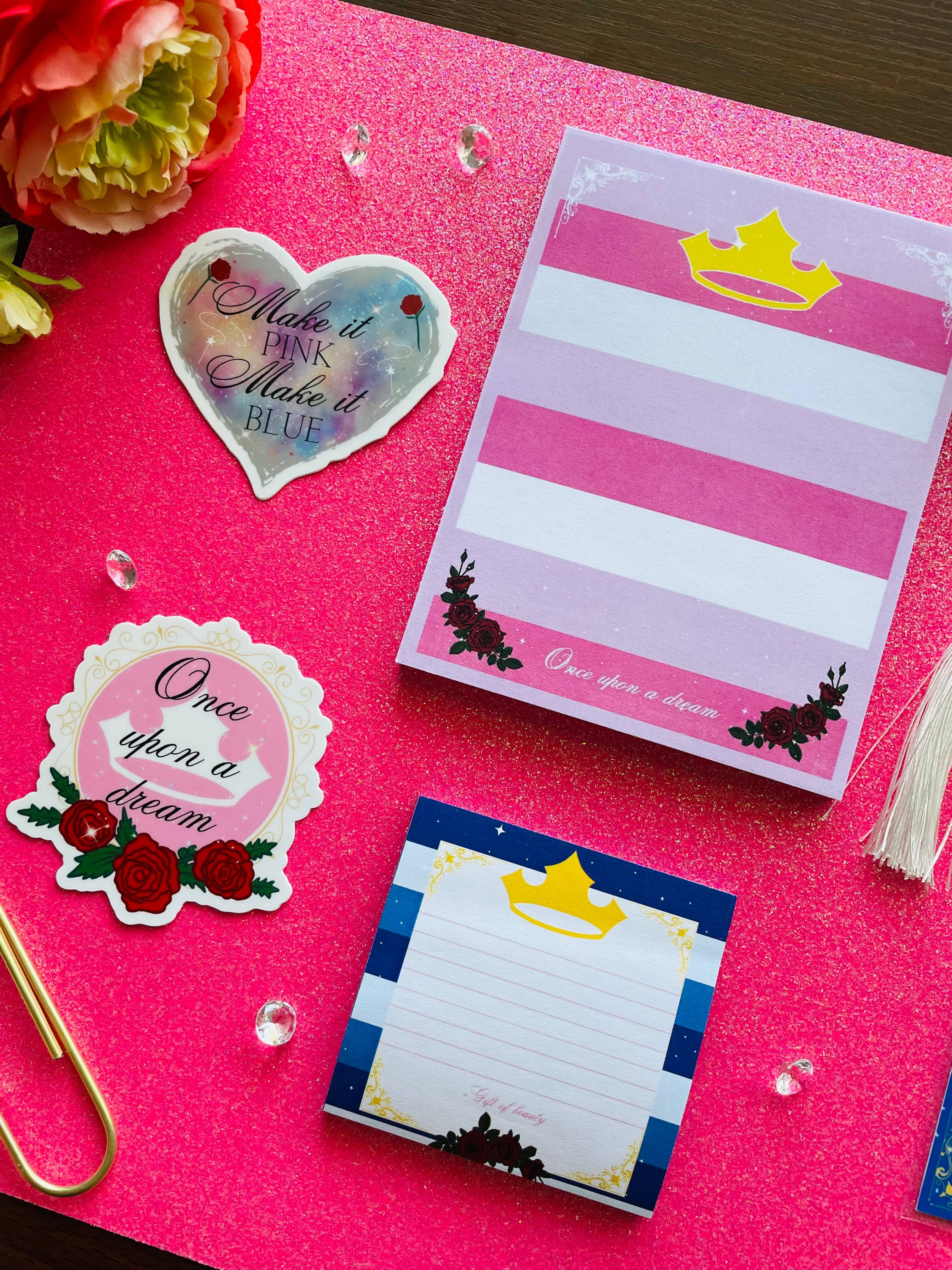 Light Bright Creations - Wholesale Notepad - Cute Sleeping Beauty Pink A6  Magical lined notepad2