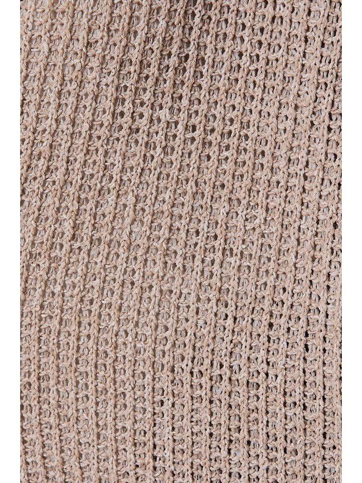 OATMEAL LONG SLEEVE CROPPED CARDIGAN for wholesale on Faire6