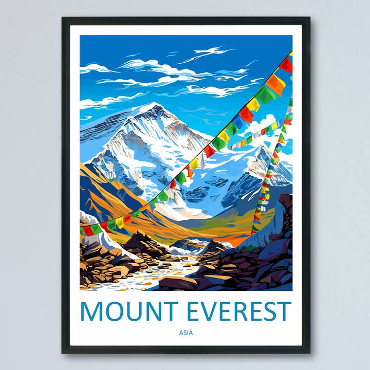 Póster de Viaje del Monte Everest en China para venta al por mayor de TravelzonaArt