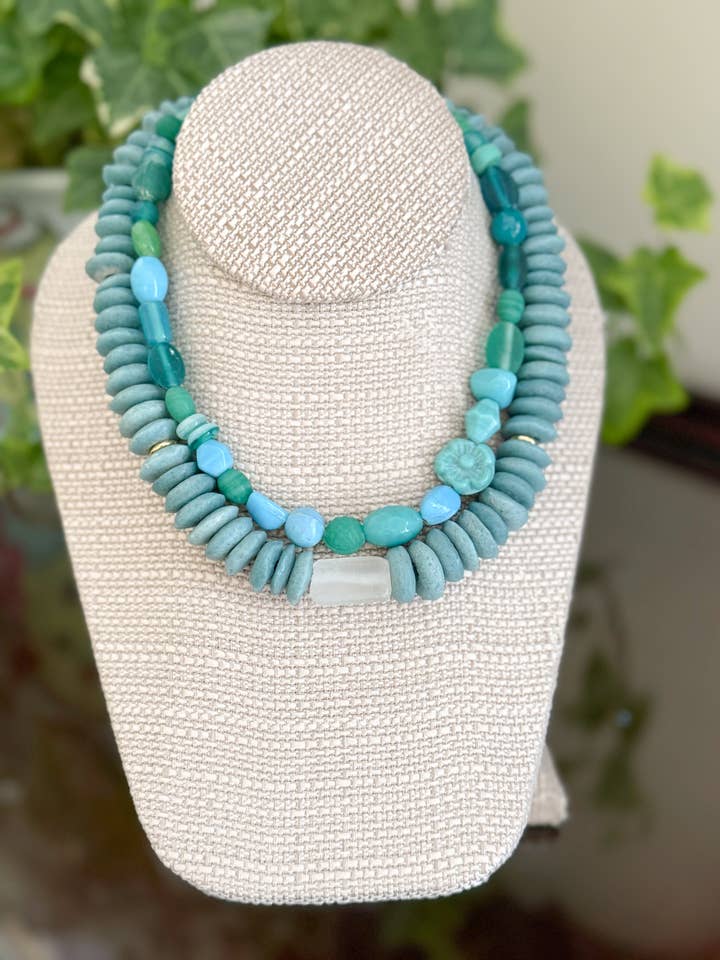 Bowen Necklace Turquoise *WHOLESALE* for wholesale by Stacked By Stew