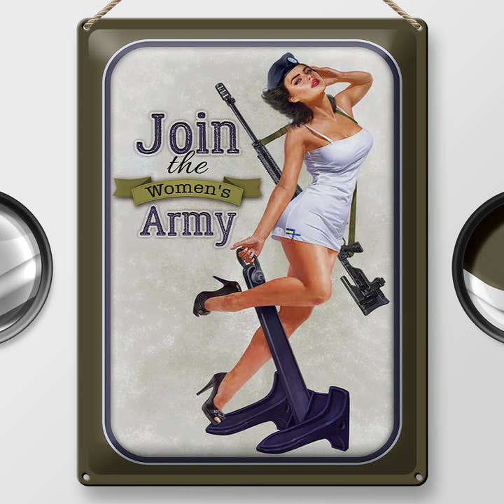 Femer - Wholesale Sign - Metal Sign 30x40 cm Join the Women's Army Sailor with Anchor1