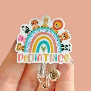 Fuzzy Edges Crafts LLC - Wholesale Badge Accessory - Women's -  Pediatrics Medical Animals Badge Reel Holder  Â
