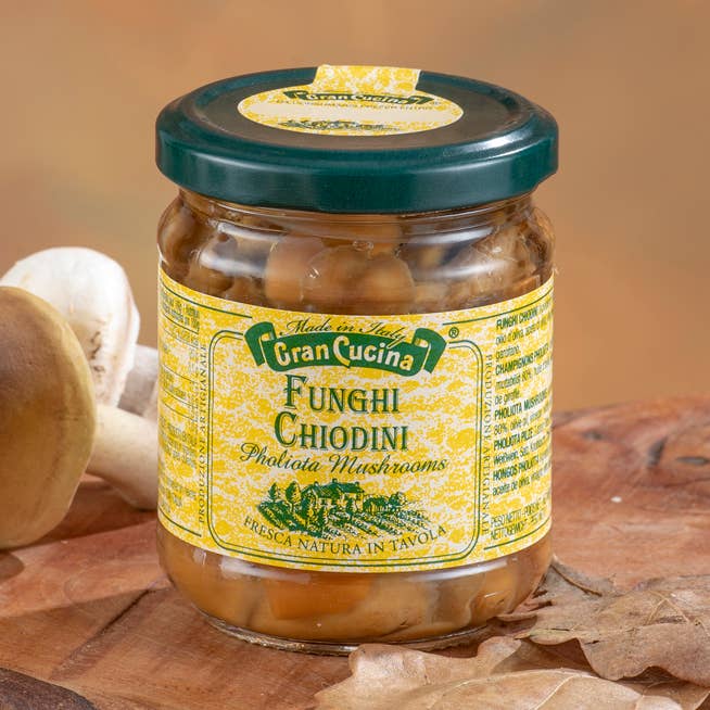 TAB GREEN LINE SRL (Gran Cucina) - Vendita all'ingrosso Sottaceti - Funghi Chiodini Olio Oliva 180g0