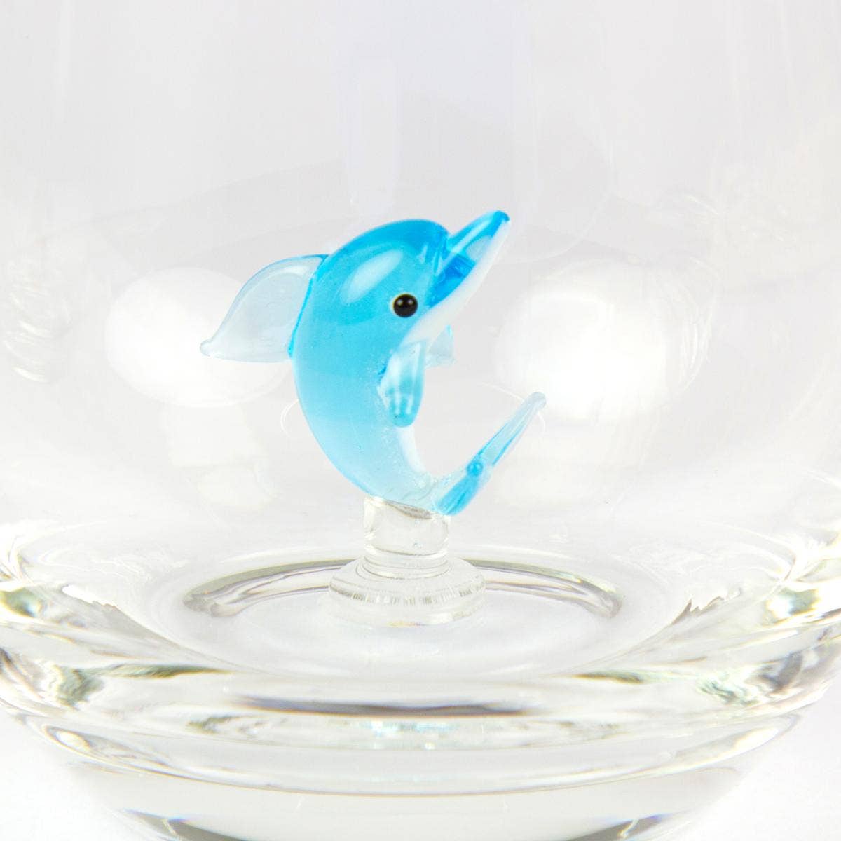 Nauticalia - Wholesale Drinking Glass/Cup - Tumbler with Miniature Glass Dolphin2