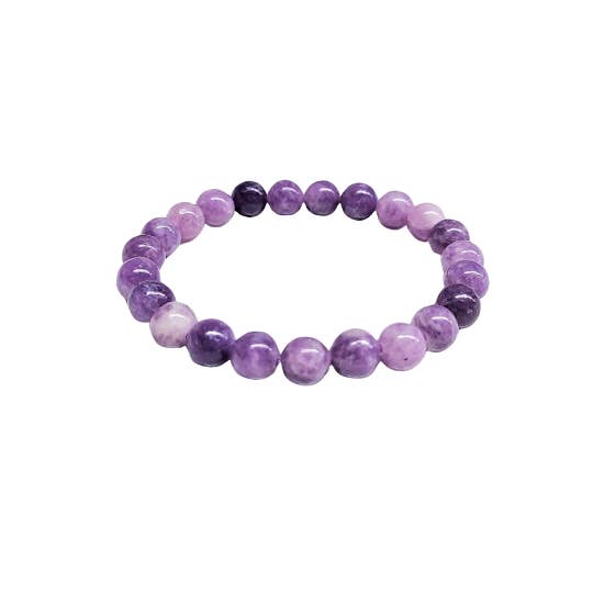 Pulsera de lepidolita 8 mm para venta al por mayor de The Crystal Garden