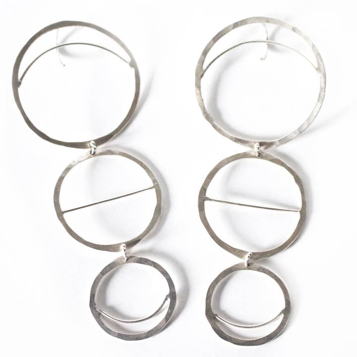 Silver Moonphase Earrings for wholesale by Creature's Virtue