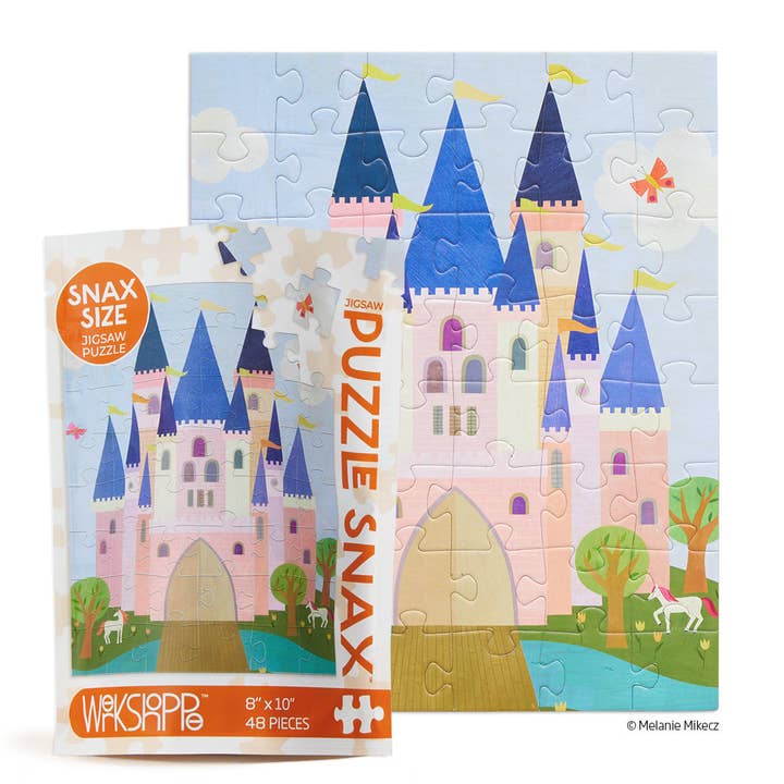 Pink Royal Castle 48-styks puslespil Snax for engroshandel hos WerkShoppe