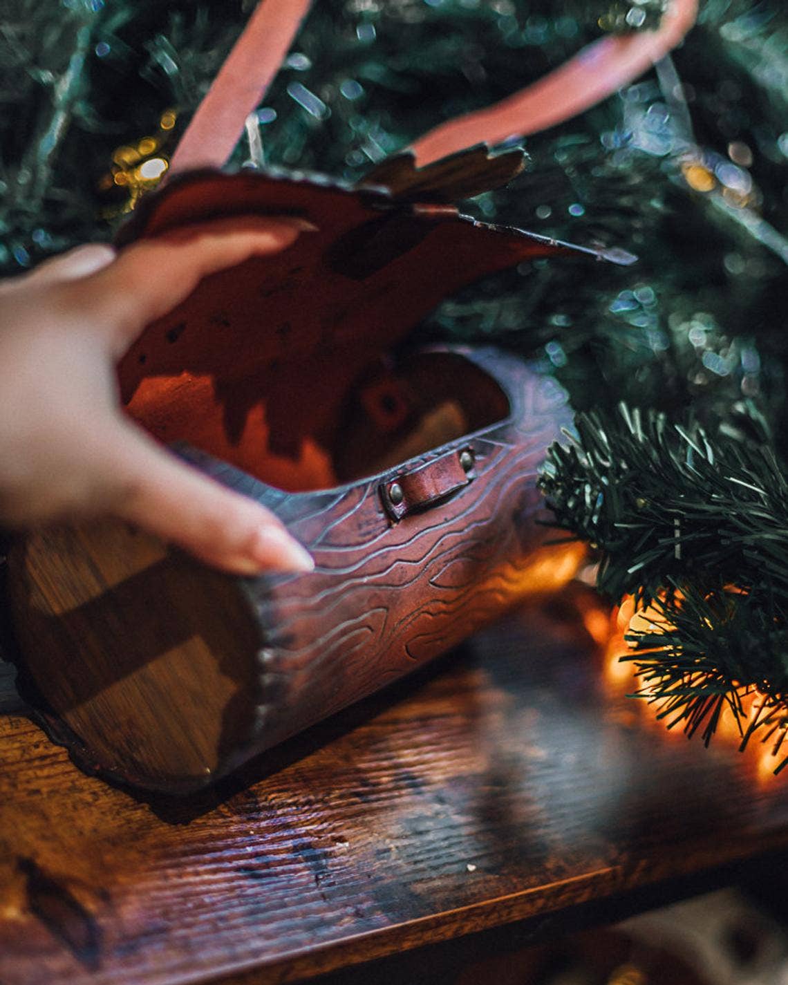 Costurero Real - Wholesale Shoulder Bag - Women's - Log and Leaf bag wood and leather nature witch shoulder bag1