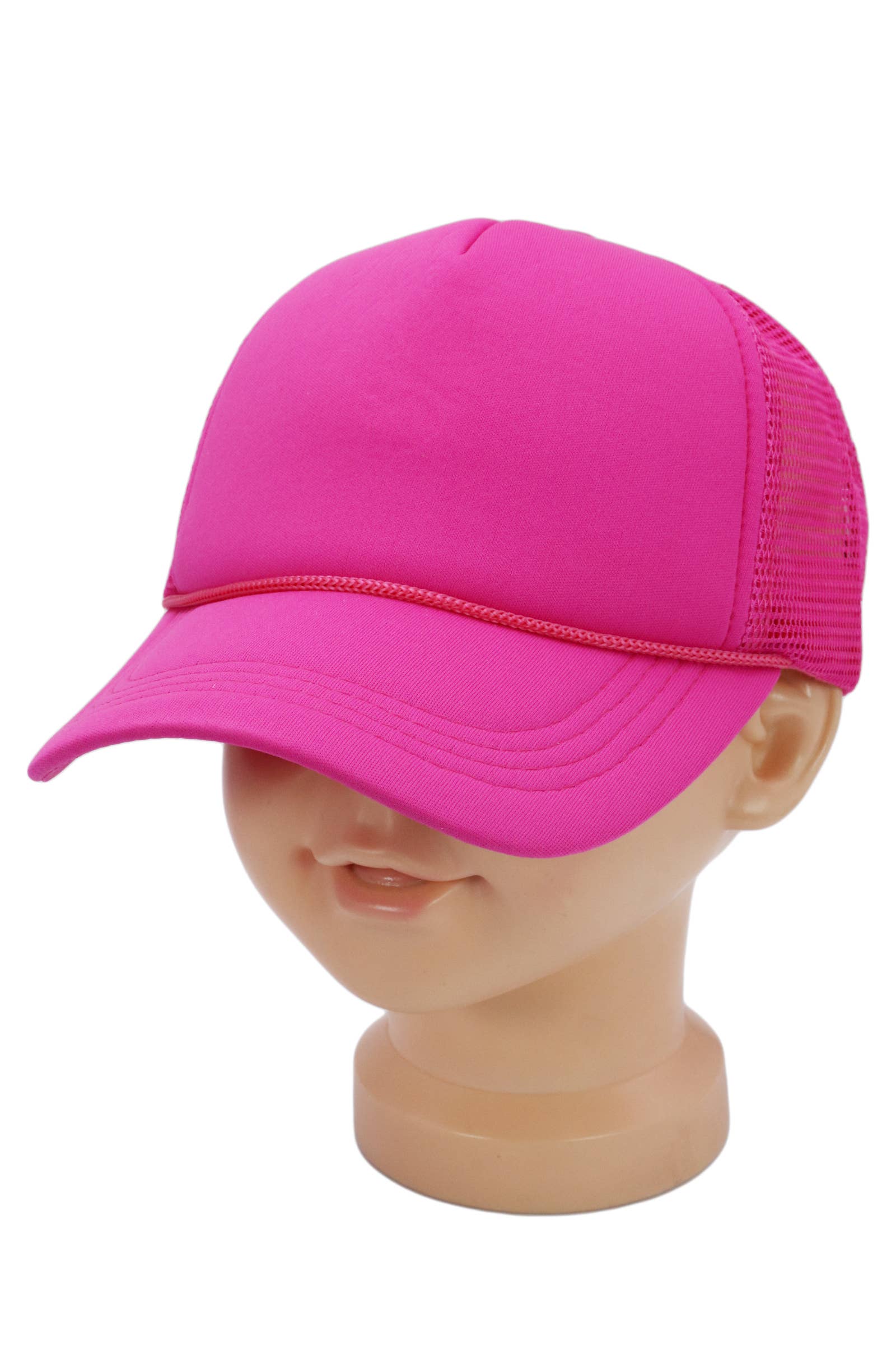 Cap Zone - Wholesale Baseball Cap - Kids - Kids Five Panel Sponge Padded Trucker Hat3