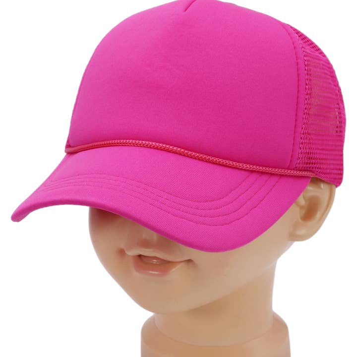 Cap Zone - Wholesale Baseball Cap - Kids - Kids Five Panel Sponge Padded Trucker Hat3